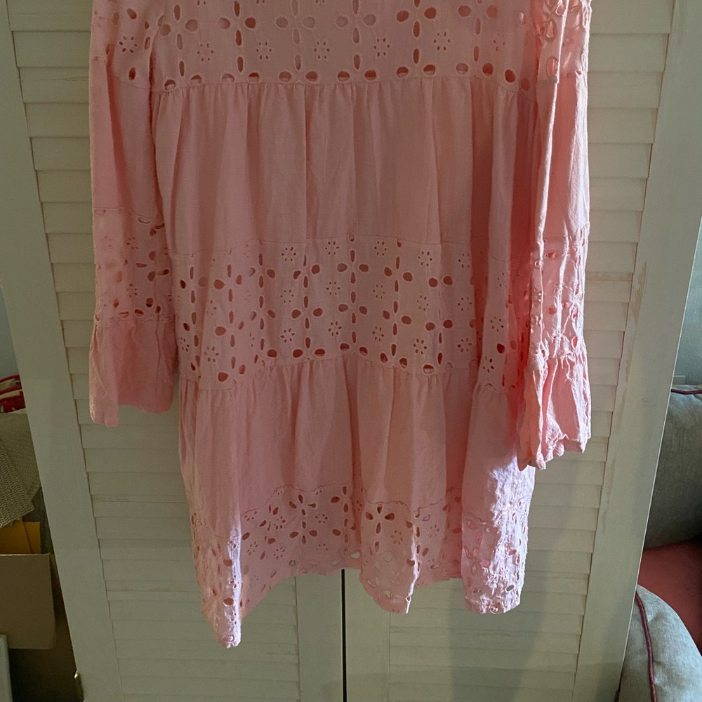 Eyelet Sundress or Cover up. Size tag removed, is a Medium.